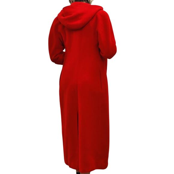 Rare 90s Vintage RED Stephen Sprouse wool Coat Sz 6 Fits A Sz 4 - Picture 5 of 13